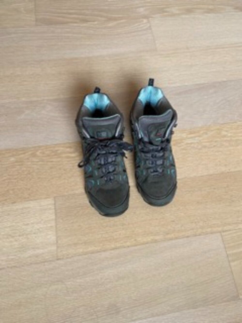 Karrimor Mount VIII Mid Ladies 9.5 Waterproof Hiking Boots Grey Blue FrameFlex